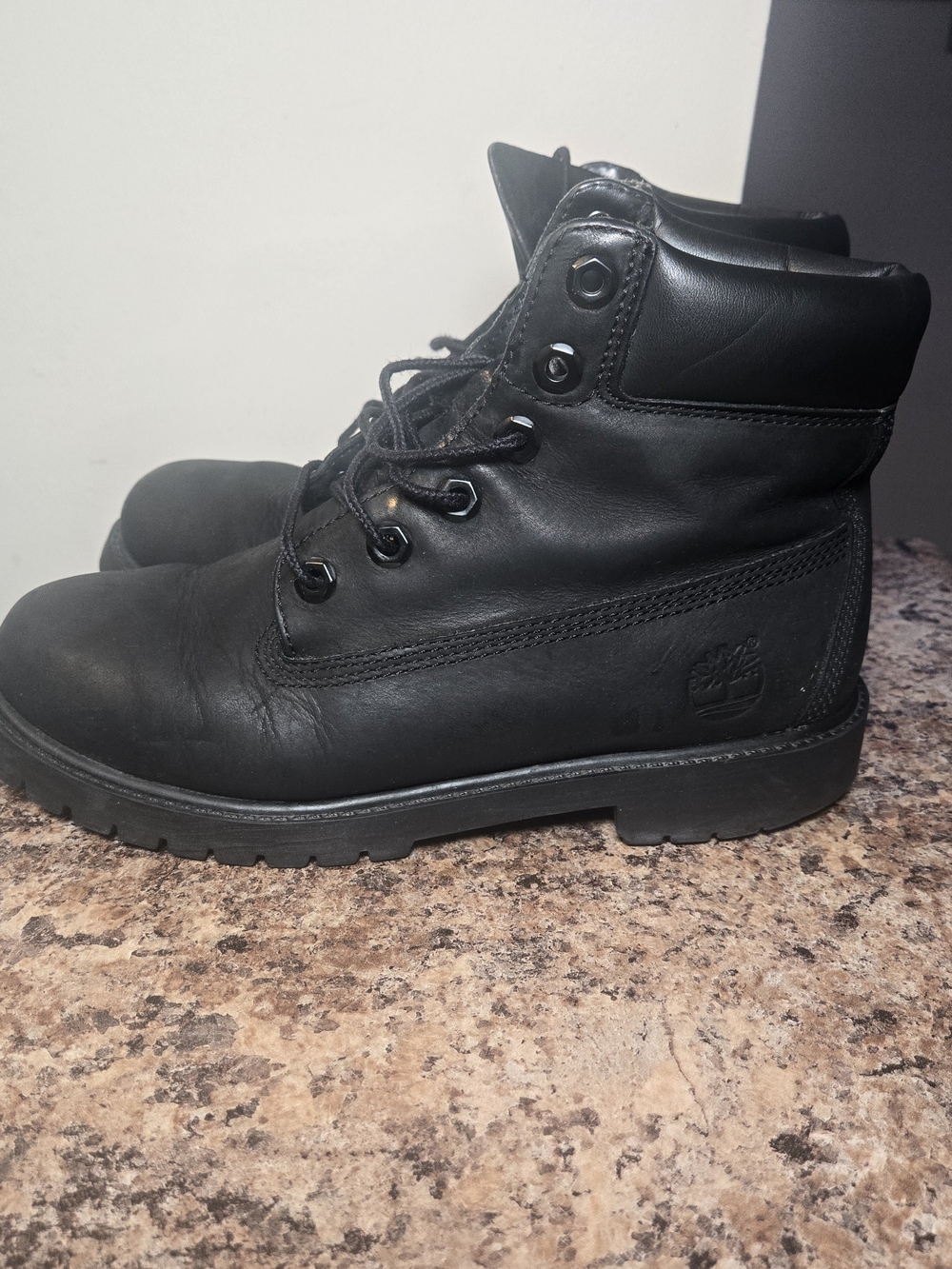Timberland Black Leather Work Boots